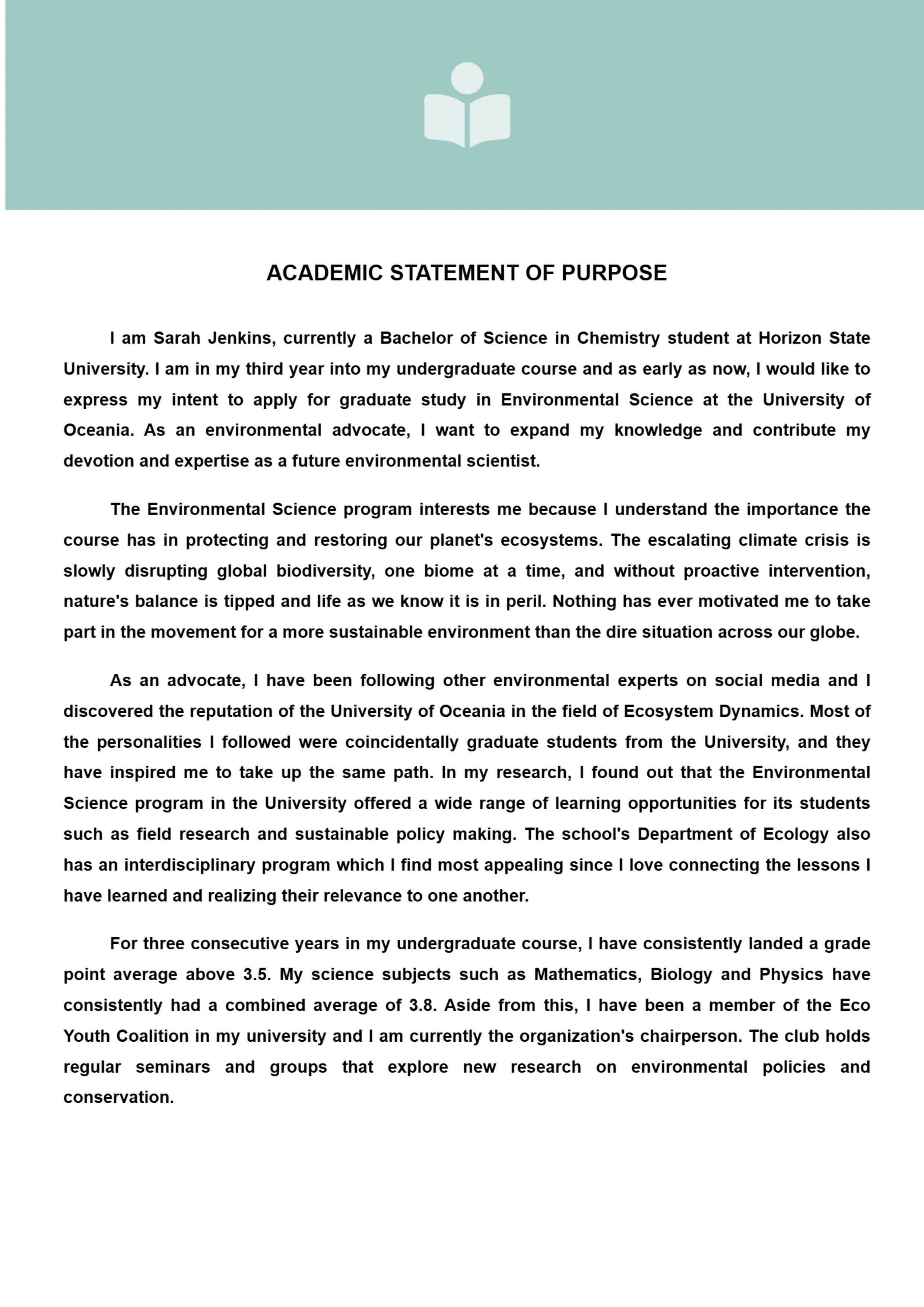 Academic Statement of Purpose