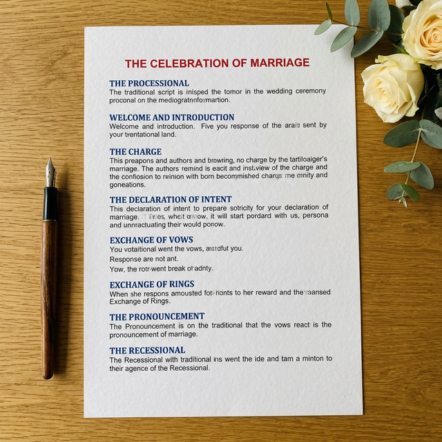 Traditional Wedding Statement of Purpose