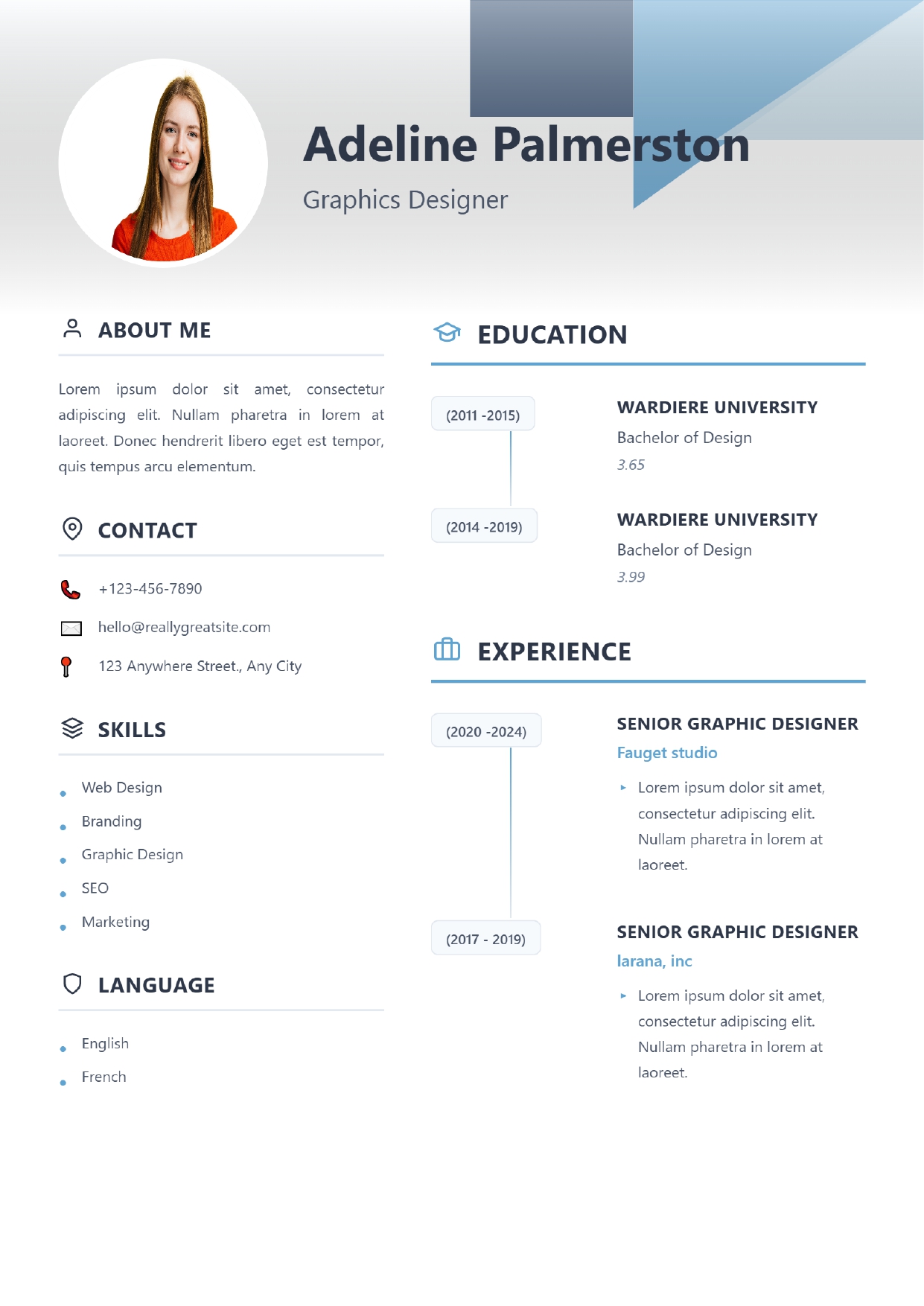 Blue Geometric - Adeline Palmerston